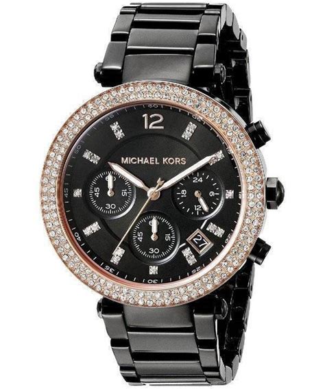 montre michael kors homme noir|michael kors watch price women.